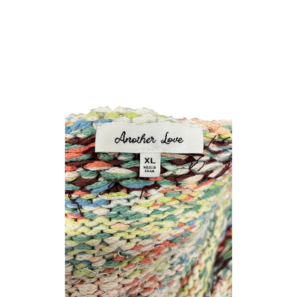 Another Love Knit Tank Top US XL Boho Festival Multicolor Chunky Y2K - Picture 4 of 4